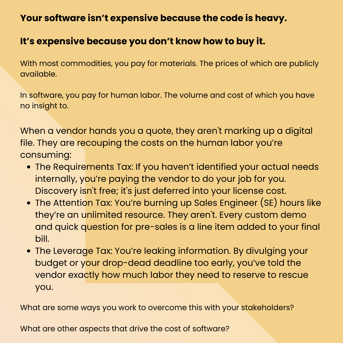 Cost of Software